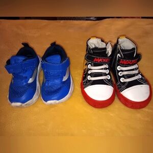 Boys size 5, two pair of name brand sneakers
